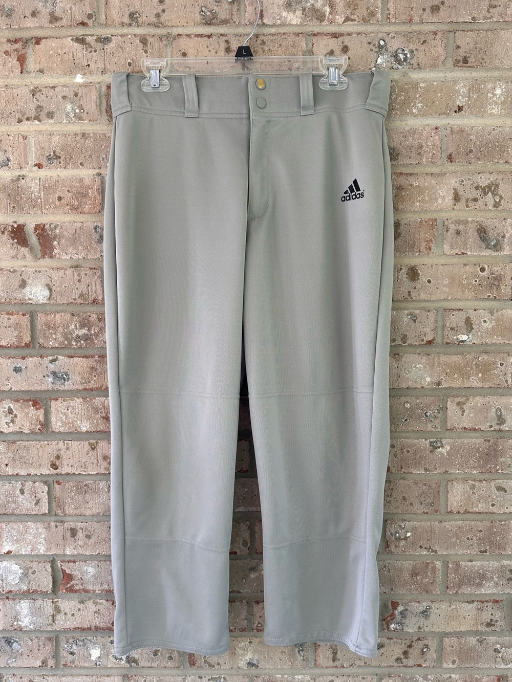 Men’s Adidas Aeroready Baseball Softball Open Bottom Pants - Gray - Medium
